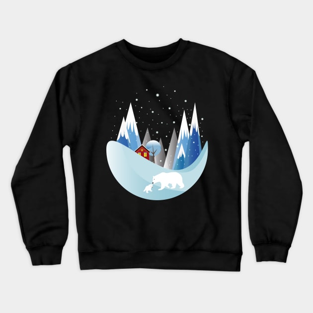 Snowing Crewneck Sweatshirt by GeneralDesignStudio